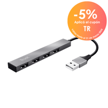 Trust adaptador 4-puertos mini hub USB - 23786
