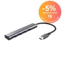 Trust adaptador USB-C 4 puertos USB-A 5 gbps puerto USB-C - 24948