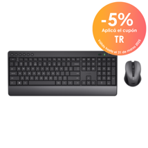 Trust teclado y mouse inalambrico eco en español teclas y botones silenciosos - 24531