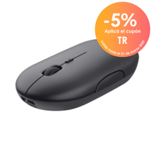 Trust mouse recargable inalambrico silencioso color negro - 24059