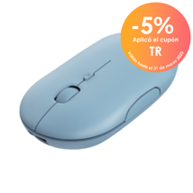 Trust mouse recargable inalambrico silencioso color azul - 24126