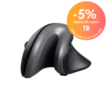 Trust mouse ergonomico color negro inalambrico vertical - 23507