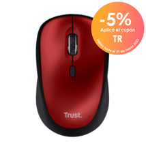 Trust mouse inalambrico eco color rojo- 24550