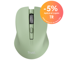 Trust mouse inalambrico eco color verde claro silencioso - 25042