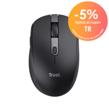 Trust mouse inalambrico recargable color negro silencioso - 24819