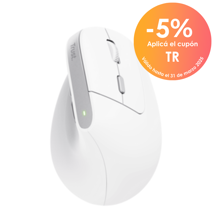 Trust mouse vertical ergonomico inalambrico Bayo color blanco recargable - 25398