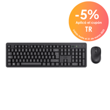Trust combo de teclado y mouse inalámbricos y silenciosos ES ODY II - 25020