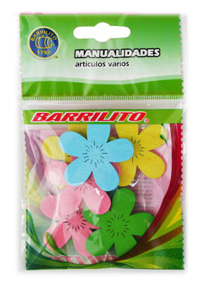 Barrilito calcomania de madera flores ws012 8 piezas