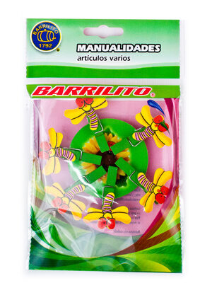 Barrilito clip de madera corazones wclp8 6 piezas