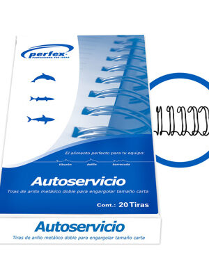 Perfex arillo metalico paso 3:1 tamaño carta 1/4 #4 caja 135 unds