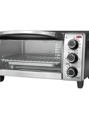 Black + Decker Horno Tostador de Convección Natural 4 Rebanadas, TO1755SBG-LA